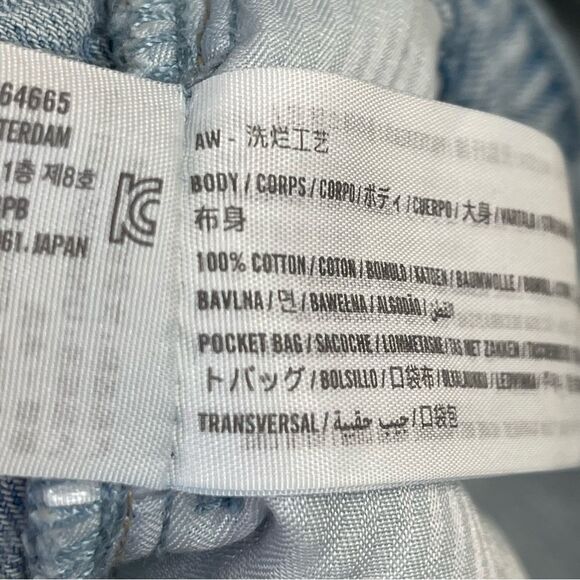 Hollister Jeans Womens 25 Short Blue Baggy Wide Leg High Rise Lightweight Cuffed - Picture 7 of 12